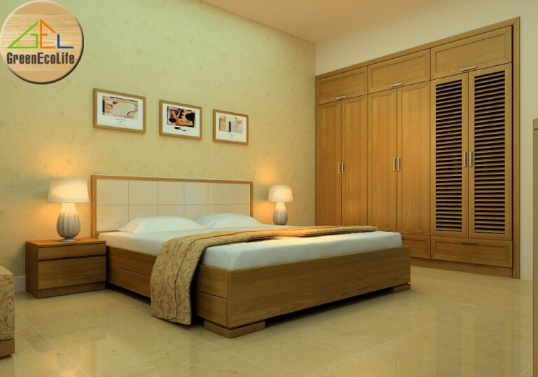 Nét hiện đại tinh tế của nội thất gỗ sồi nhập khẩu cao cấp 1 tu dau giuong go soi