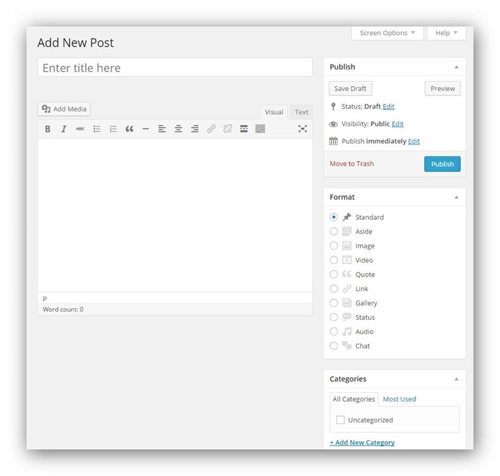 Hướng dẫn post bài wordpress