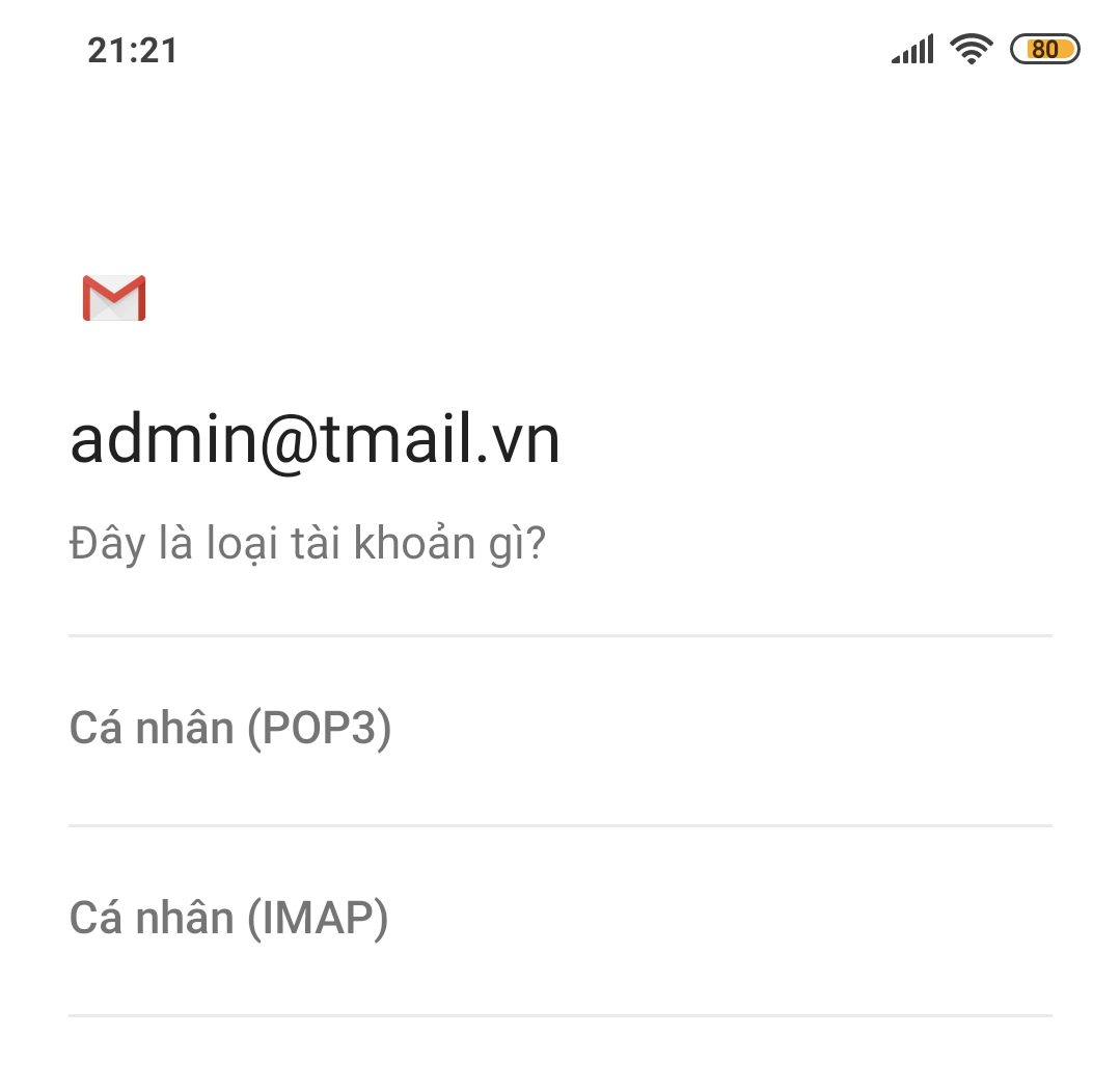 Hướng dẫn cài đặt Email server cho smartphone HĐH Android